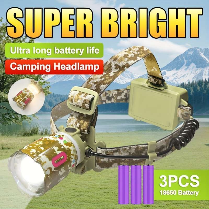 Headlamp Color Camouflage Color3600Mah