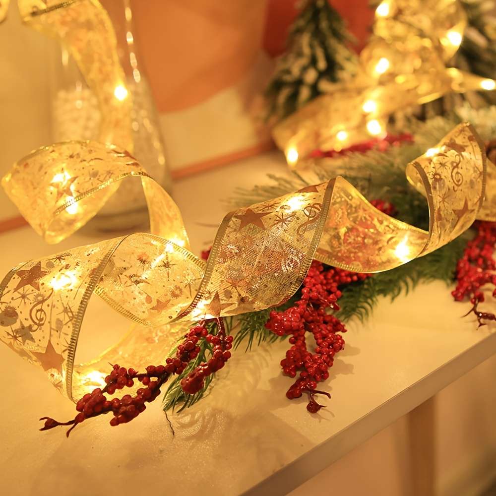 String Lights Color Golden Ribbon Warm Size2M 78.7In 20Led