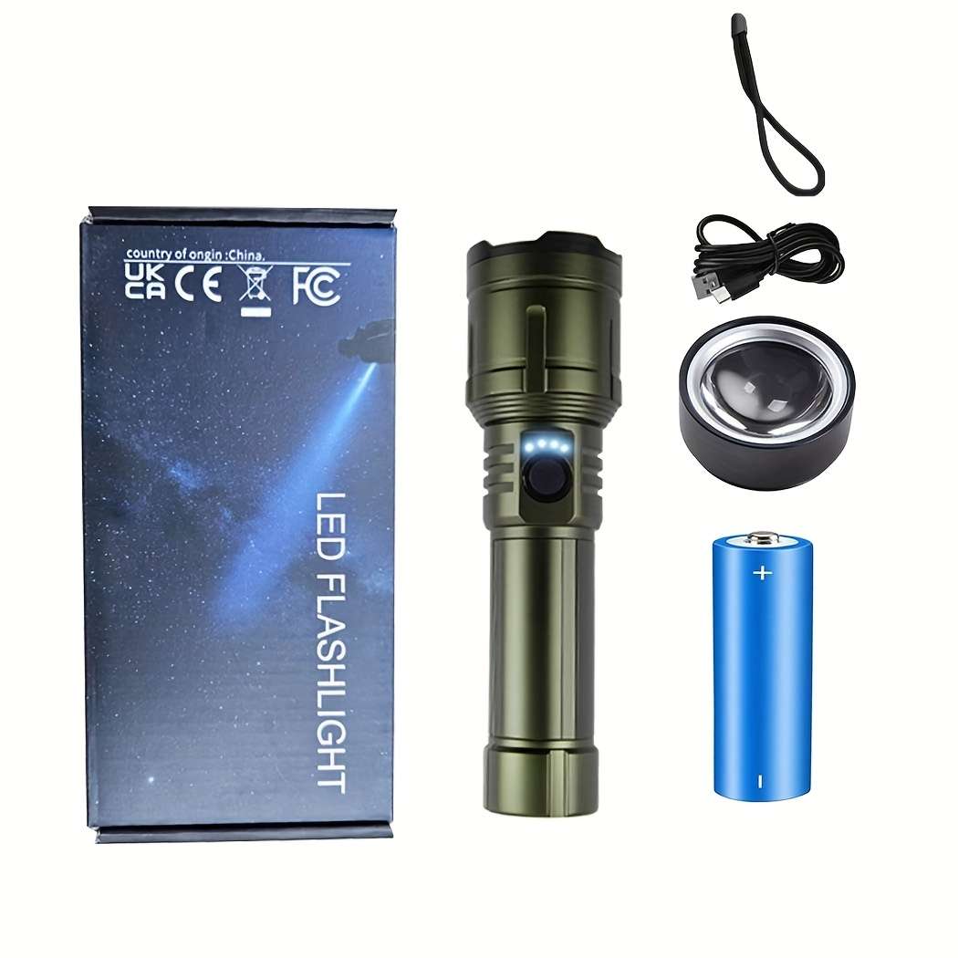 Professional 1Pc Ultra Bright Fireable Flashlight With Finier Emergency