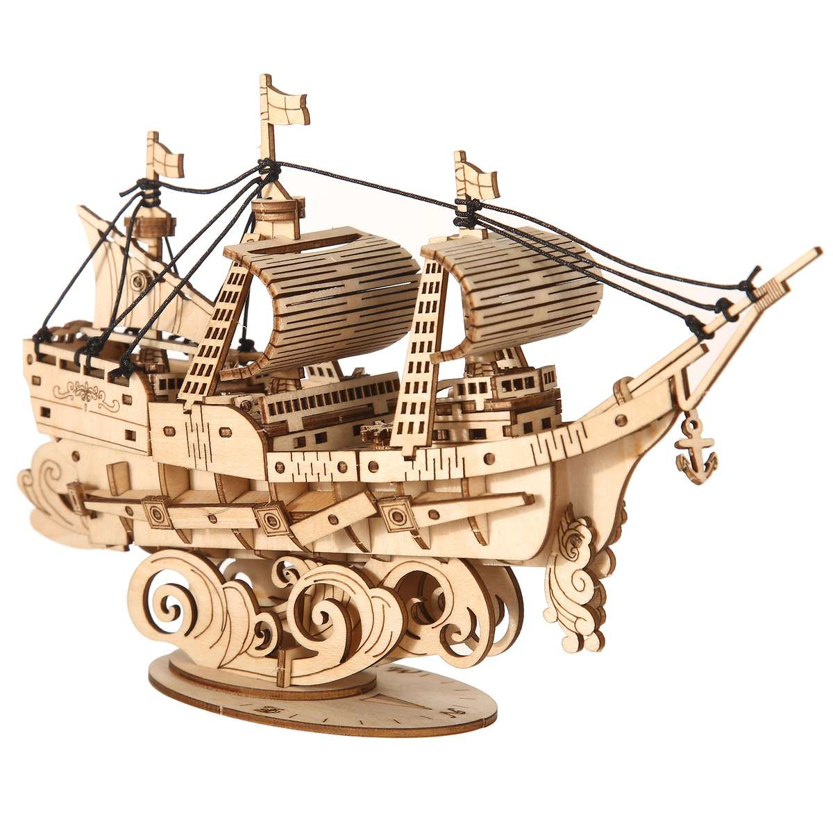 3D Jigsaw Puzzle Model Ship Color Cream Color