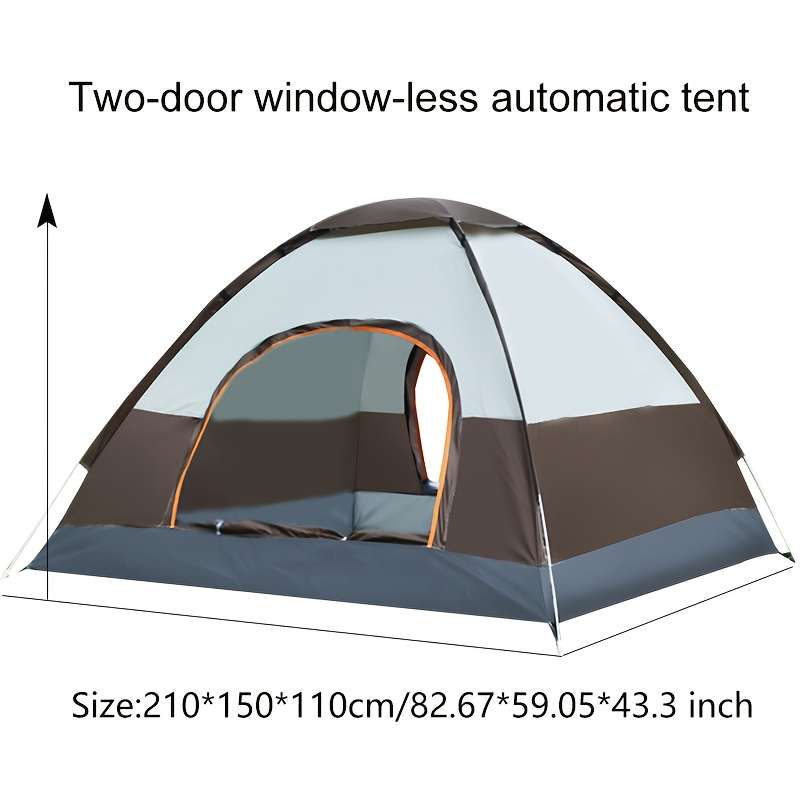 Premium Dome Shaped Matched One Room Two Door Tent Can Be Thrown Opened Co Blue