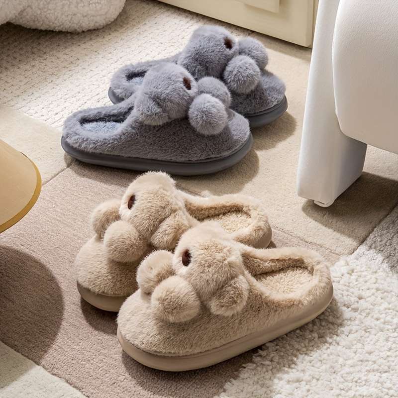 Cotton Slippers Color Bean Paste Color Sizeuk 7.5-8