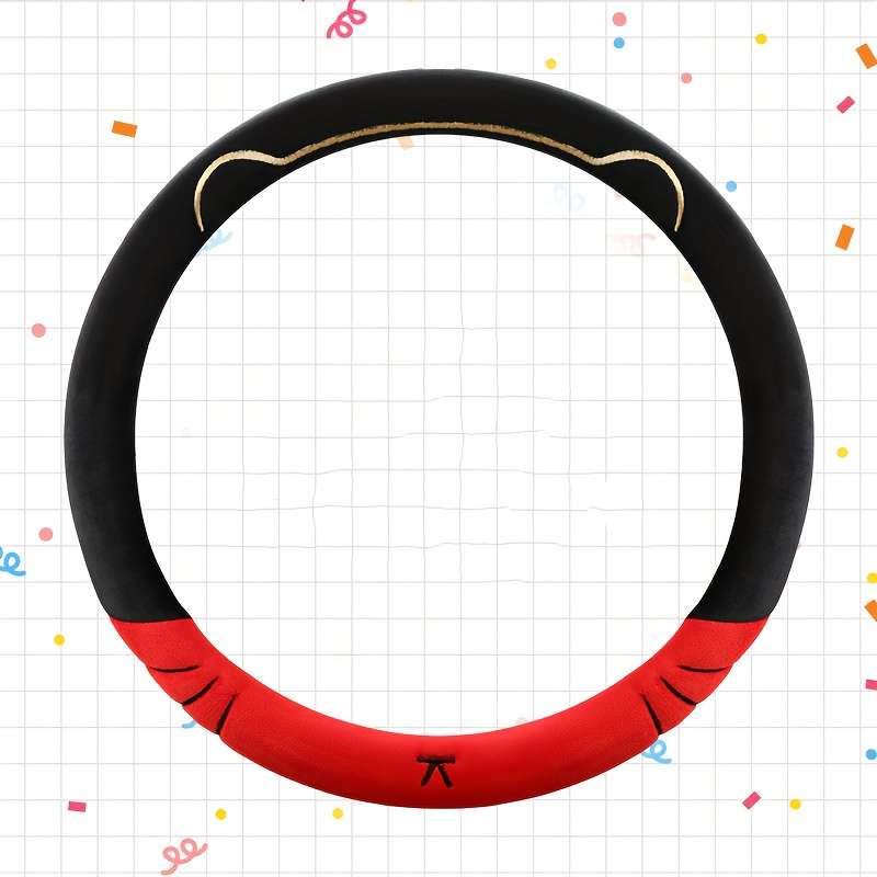 Car Steering Wheel Cover White Model D Type