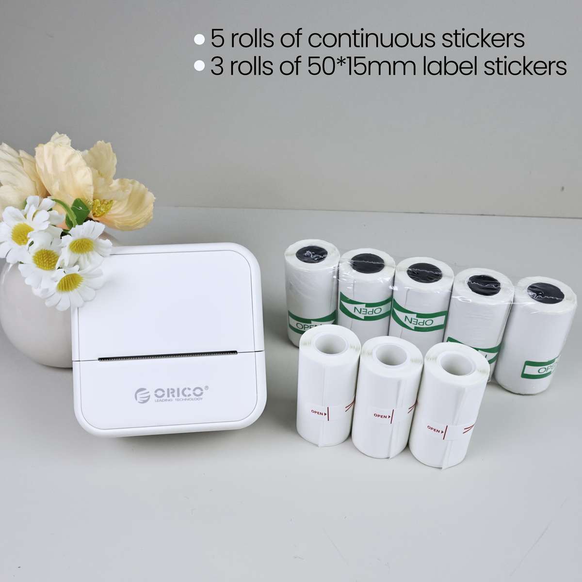 Printer Color White  3 Label Papers  5 Consecutive Papers