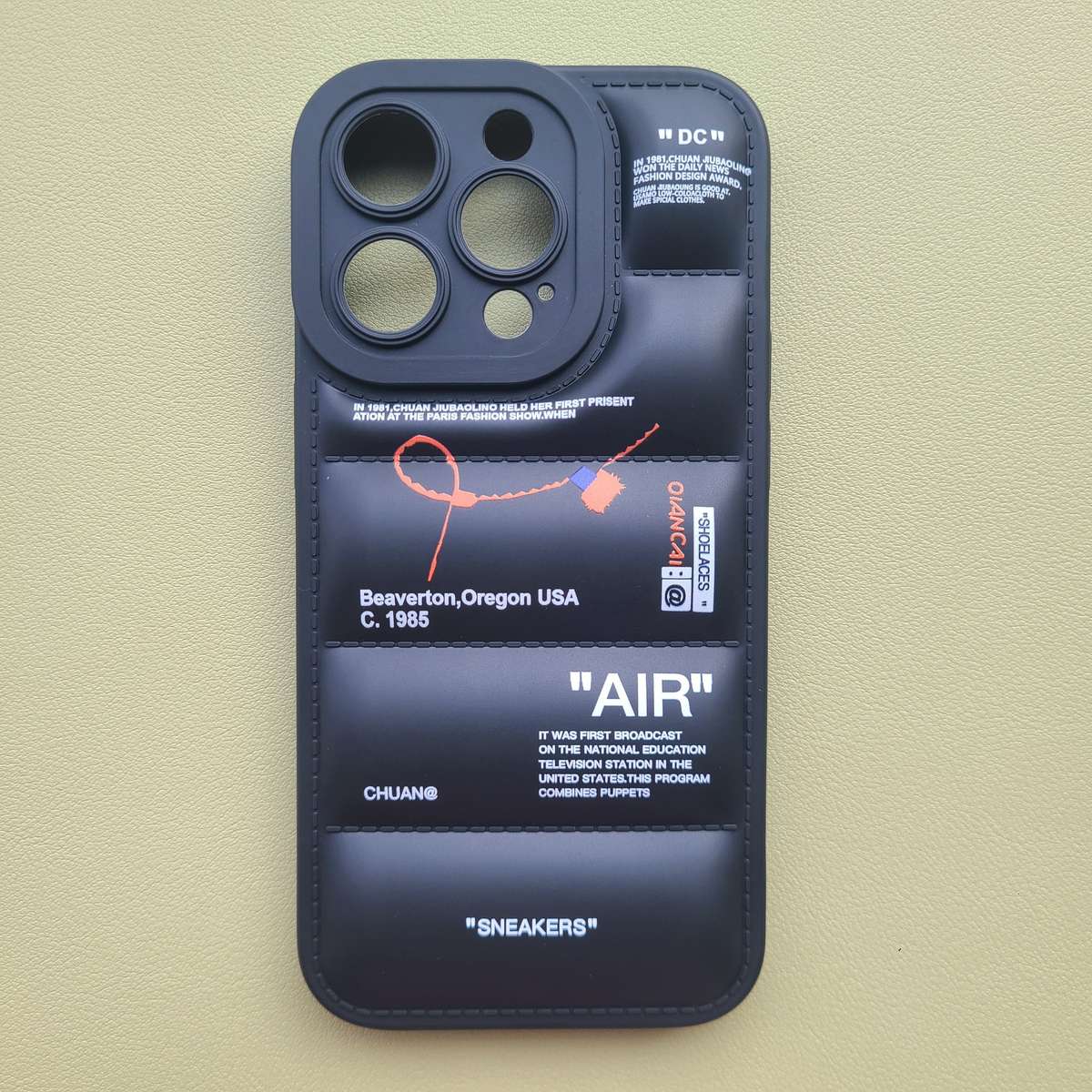 1Pc Mixed Color  For iPhone 16 Pro Max Down Jacket Design Phone Case