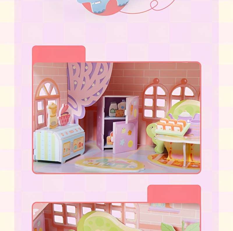 Building Toy Architectural Model Toy Set Style Happy Paradise