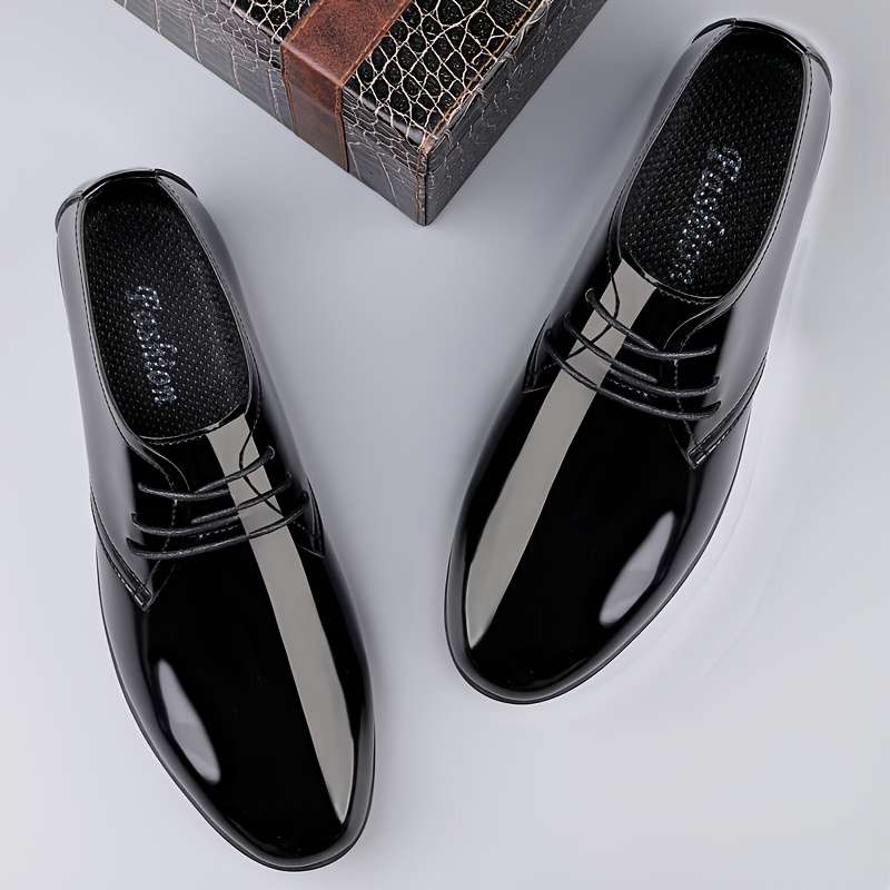 Mens Leather Shoes Color Black Surface Sizeuk 7.5