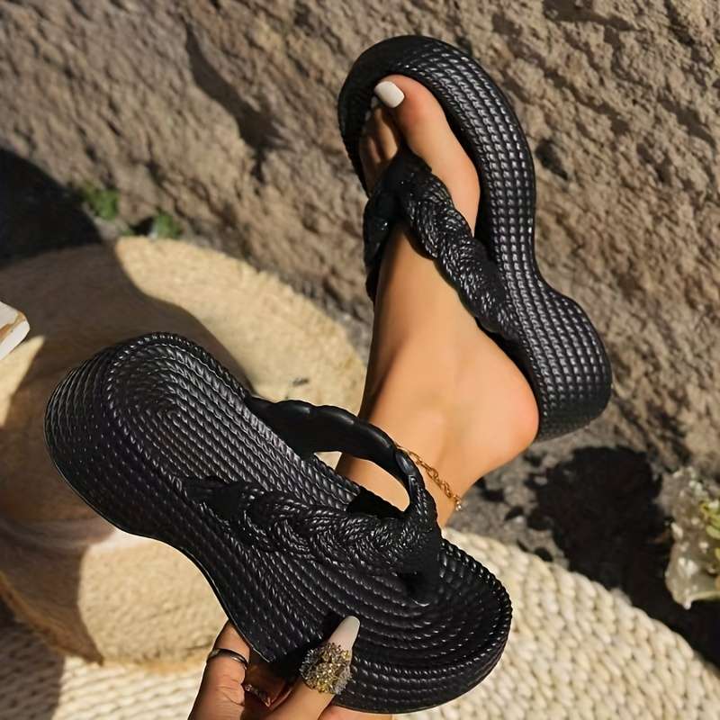 Ladies Summer Flip Flops White Uk 3.5