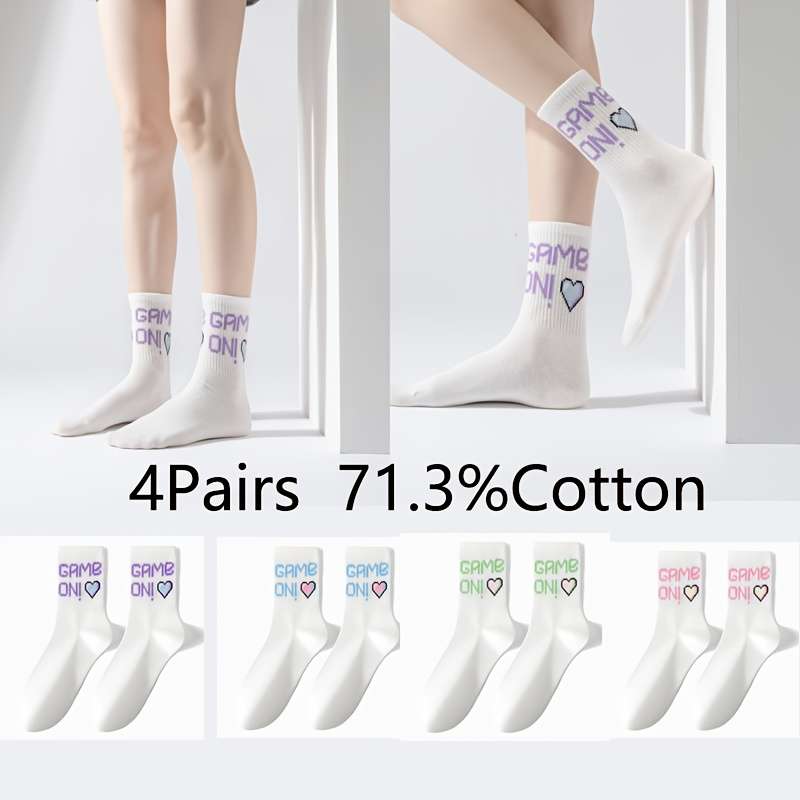 Women S Socks Color 4 Pairs Size Asian Onesize