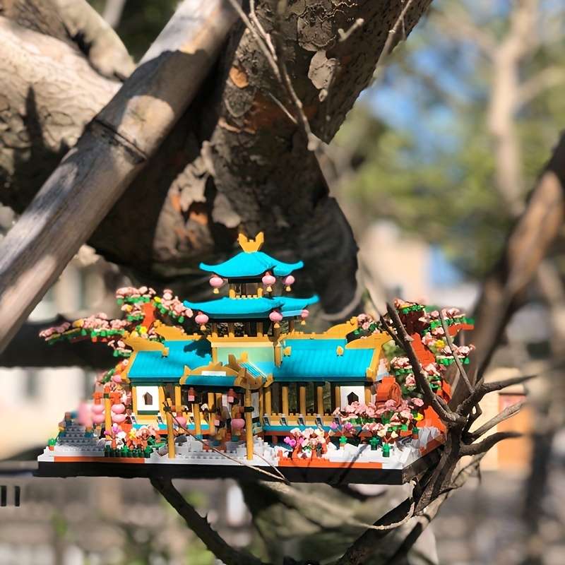 Building Toy Architectural Model Toy Set Style Pavilion Of Marriage