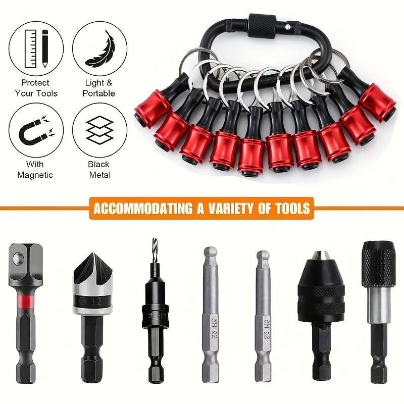 10-Piece Multi-Purpose Socket Wrench Set Red
