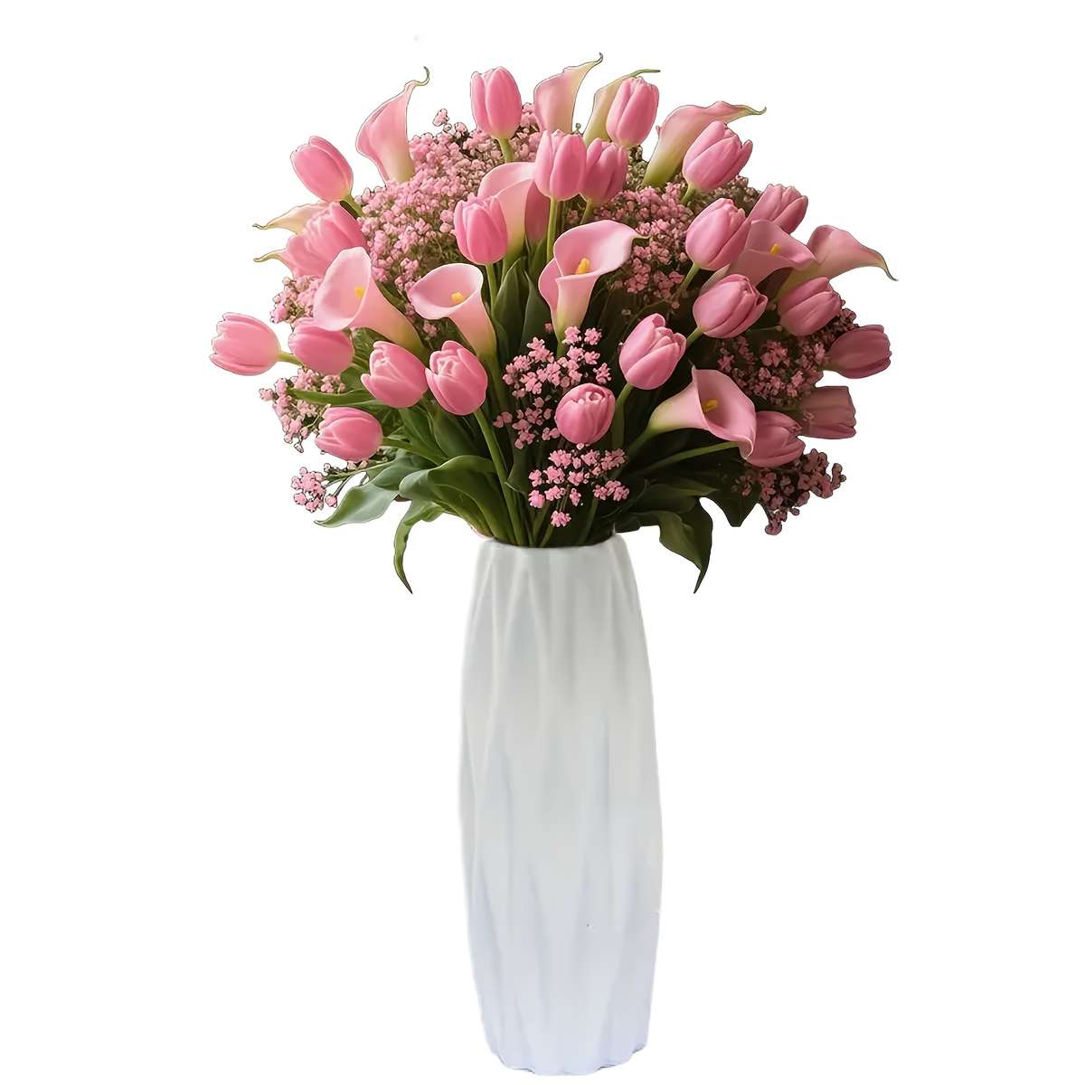 Simulated Flower Items 20Pcs Babys Breath  5Pcs Calla Lily  5Pcs Tulip