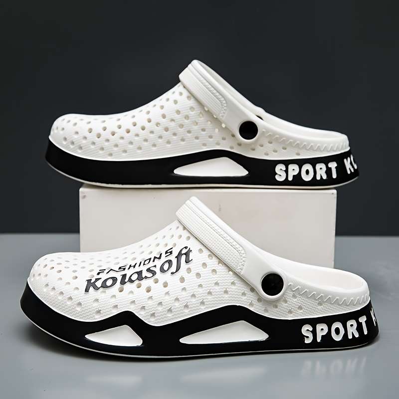 Men Slippers Summer Style Black Size Uk 7