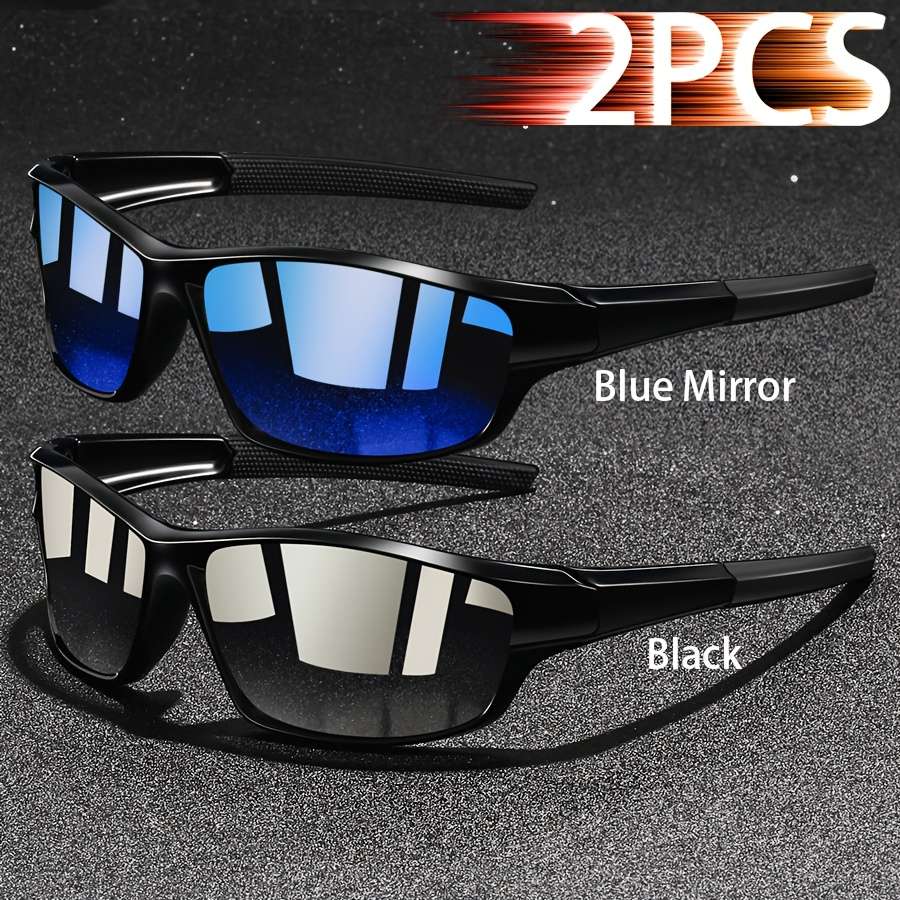 Cycling Glasses Color 2Pcs Bluemirror Black