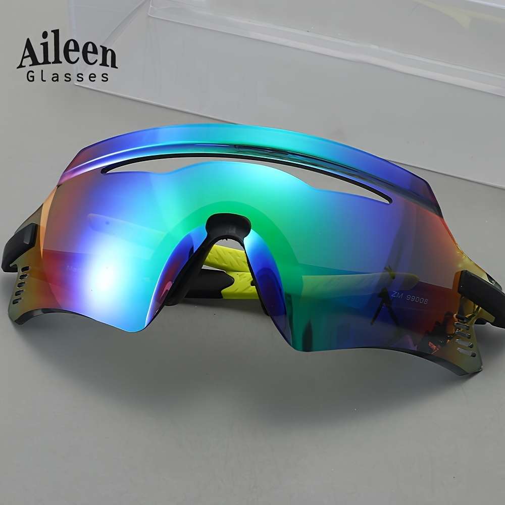 Cycling Glasses Color Dark Blue Frame Ice Blue Lens