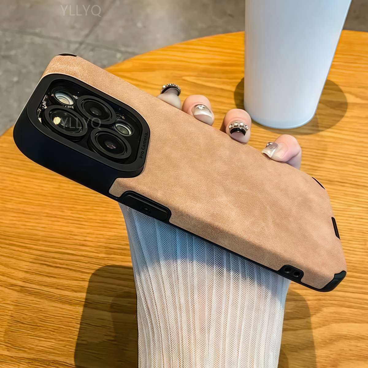 1Pc Black For iPhone 16 Pro Max Phone Case Phone Cover