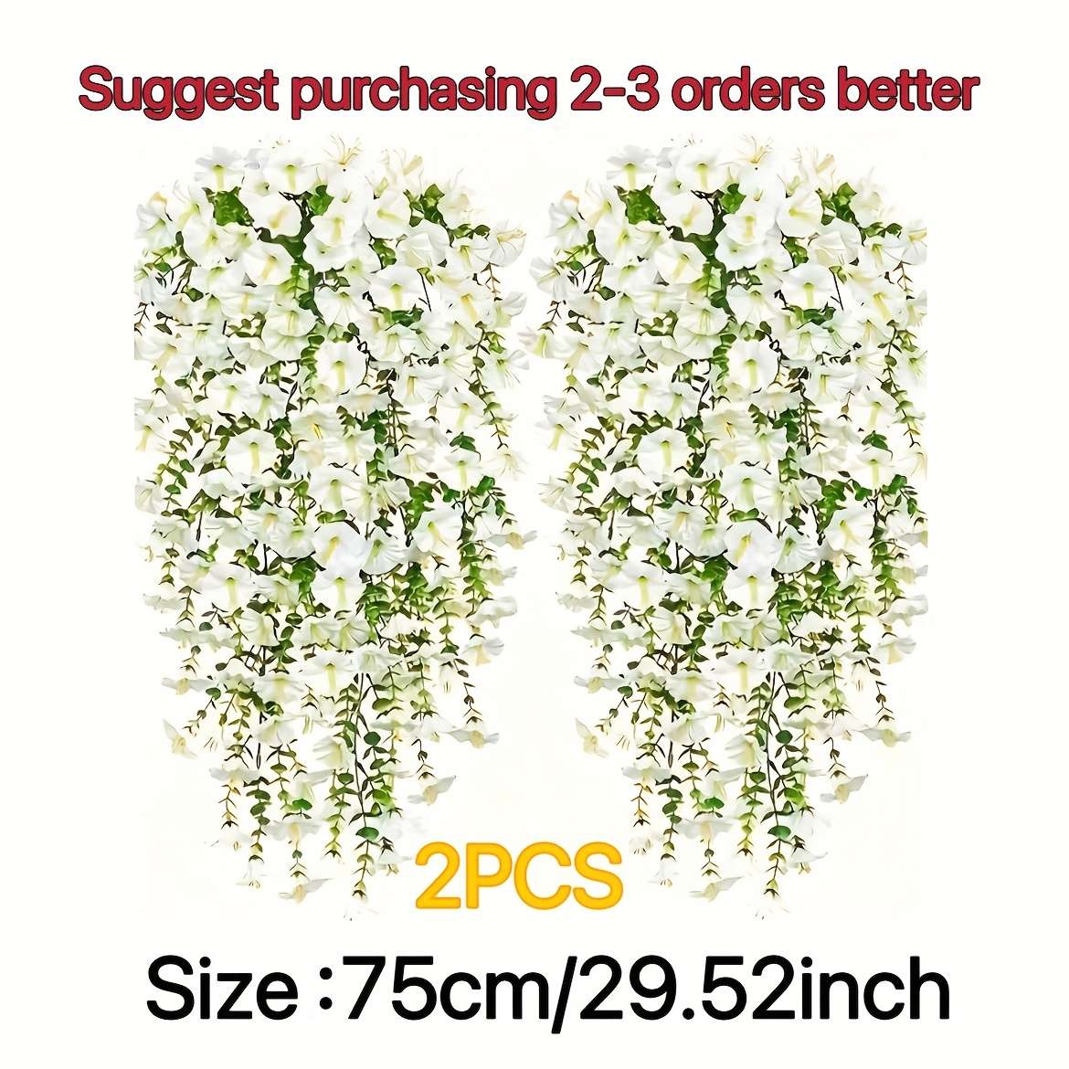 Simulated Flower Quantity 2Pcswhite