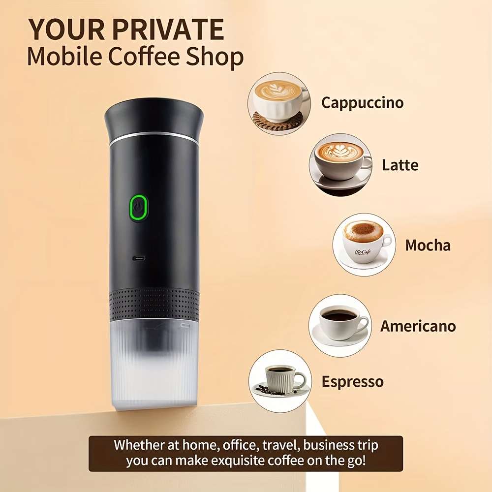 Nevho Compact Espresso Machine Usb Rechargeable Coffee Maker With Temperature