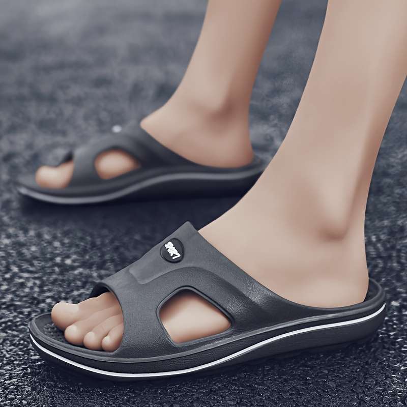 Men Slippers Summer Style Grey Size Uk 7
