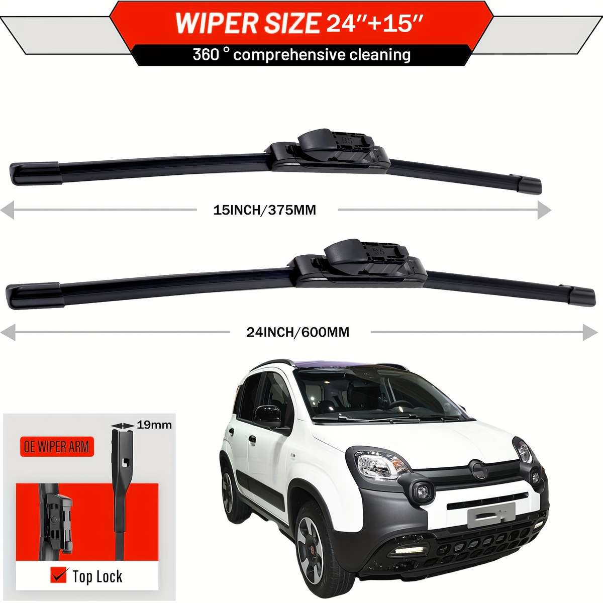 Windshield Wipers Size 24 15 B5