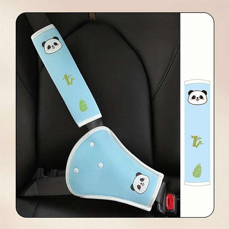 Car Seat Belt Covers 2 Piece Set Pink Bunny