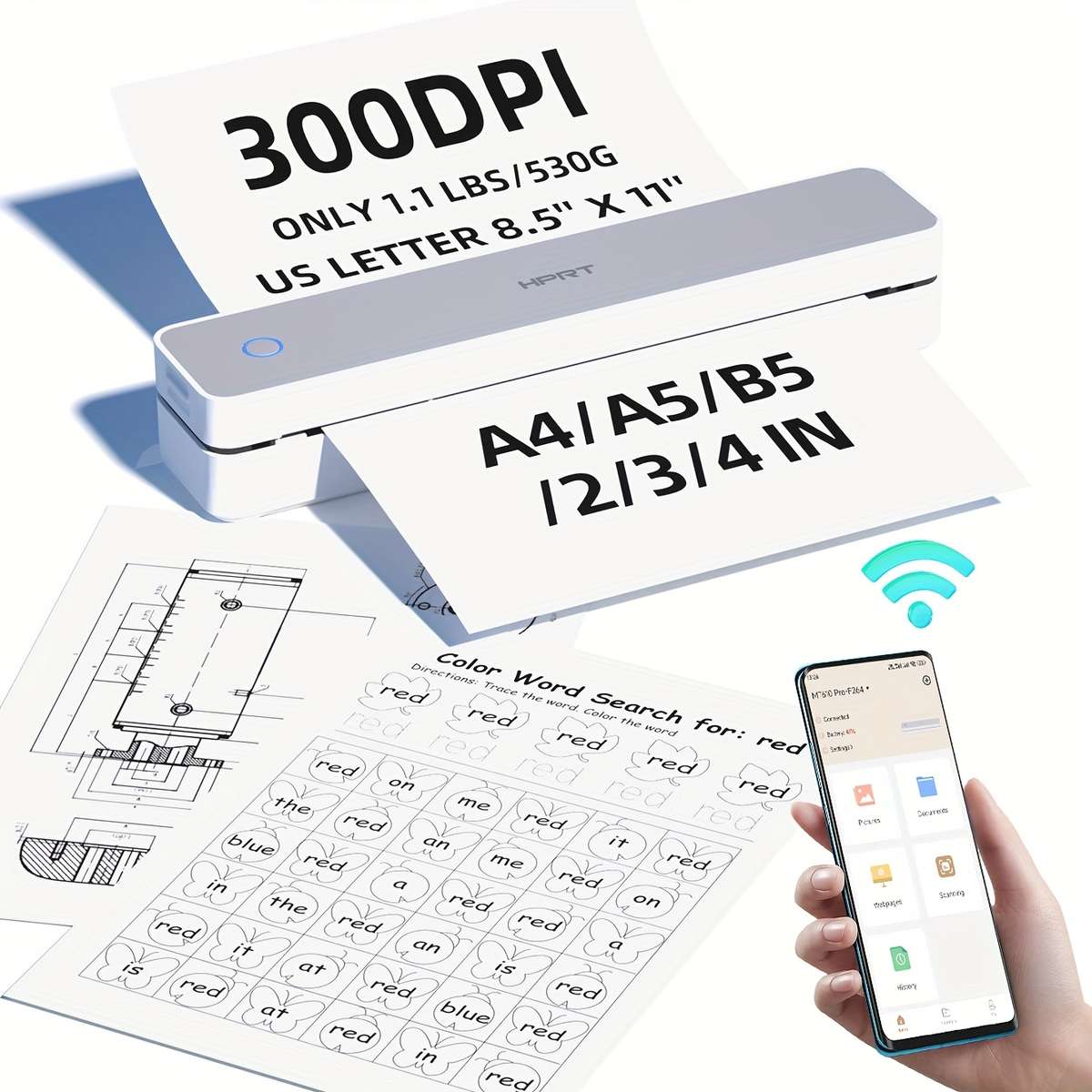 Printer Items Portable A4 Printer Mt610 Pro