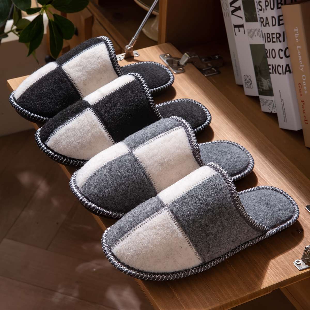 Cotton Slippers Color Grey Sizeuk 7.5-8