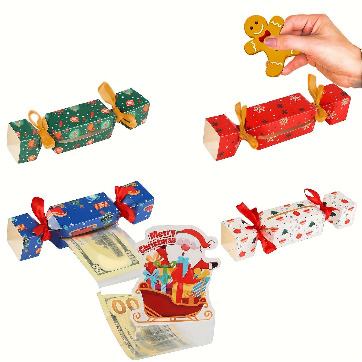 Christmas Gift Boxes Color 4Pcs A Set