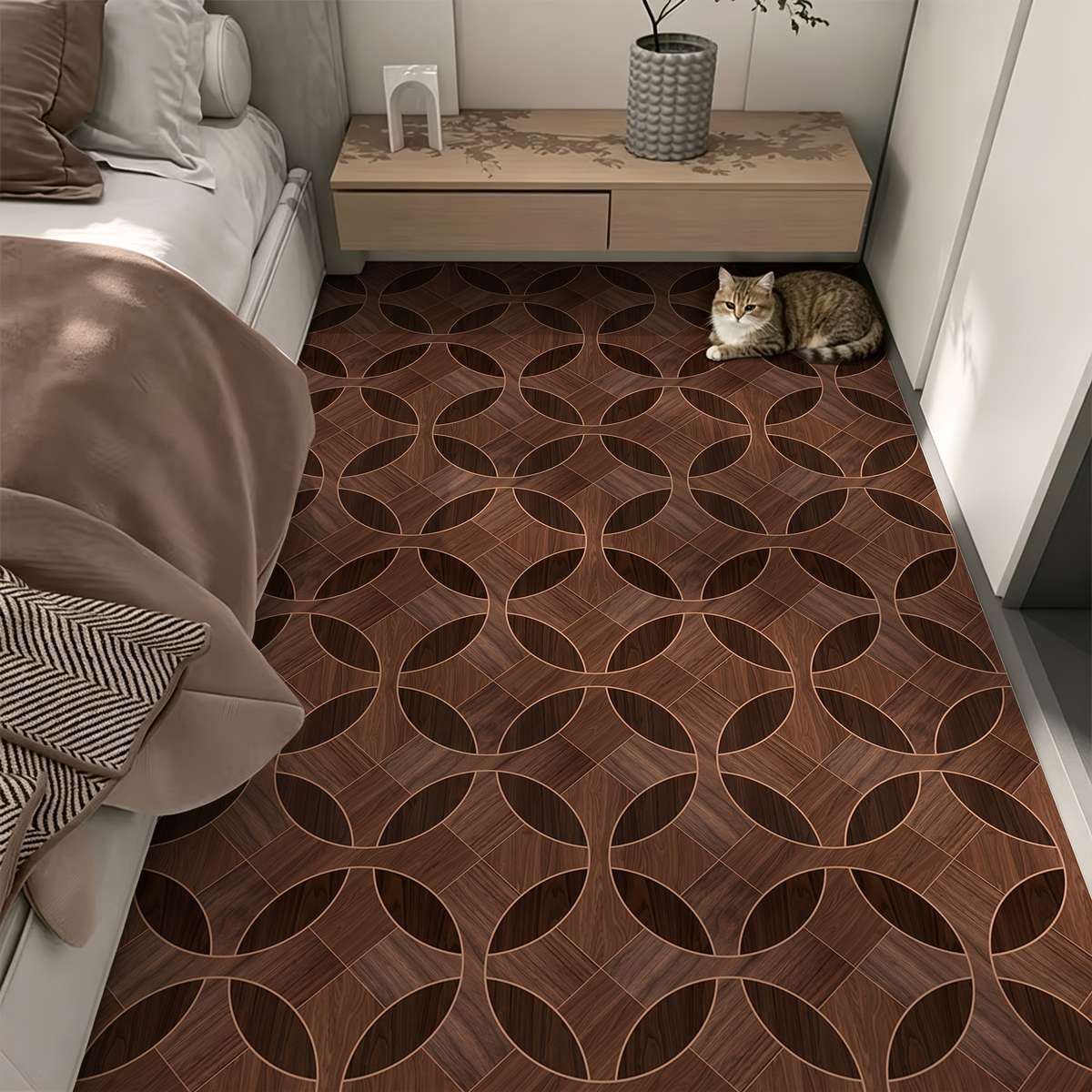 Self Adhesive Floor Stickers 40Cm*120Cm Wood Grain