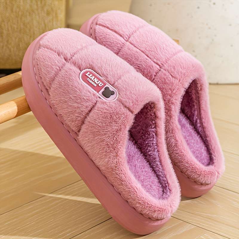 Cotton Slippers Color Dark Brown Sizeuk 9.5-10