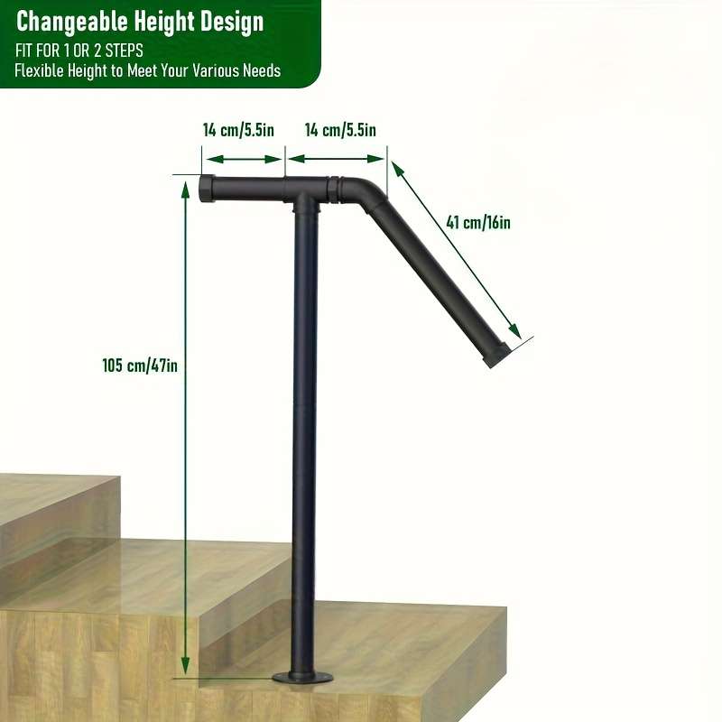 Handrail Color Black 2Pcs