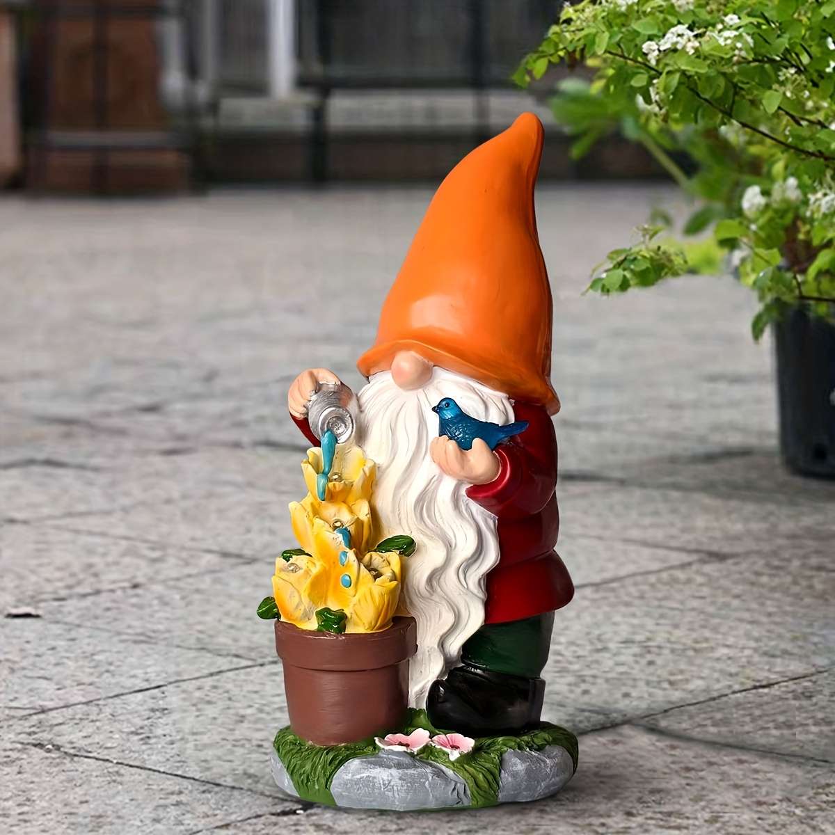 Plush Goblin Figurine With Magic Liquid Glowing Effects Resin Outdoor Tale