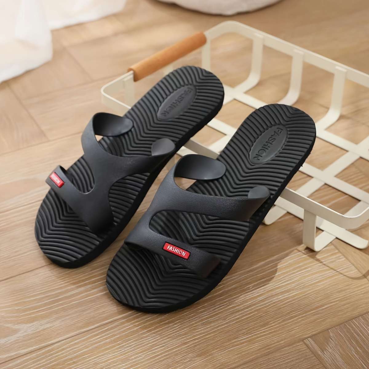 Men Slippers Summer Style Red Size Uk 7