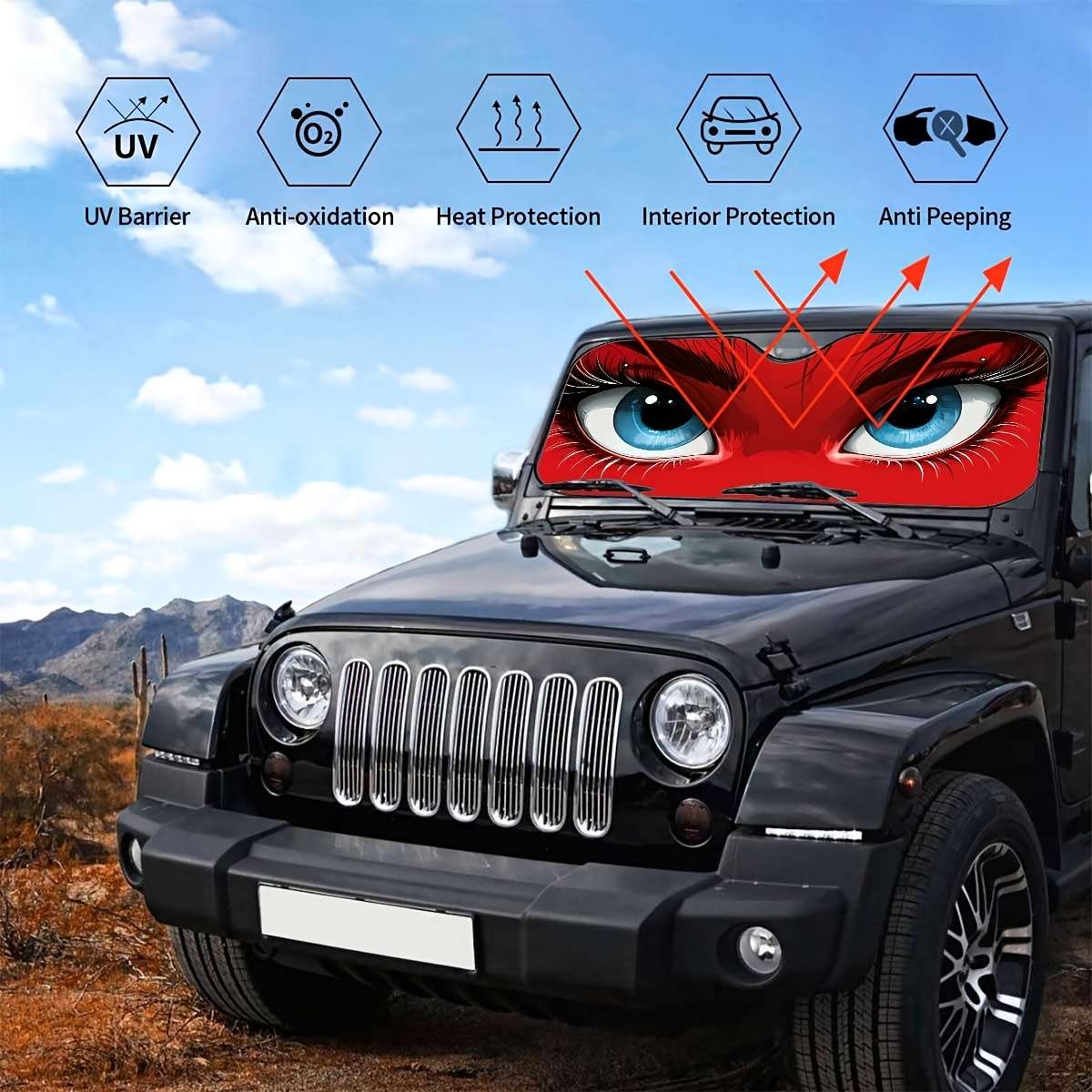 Car Sun Shades Size Size M 139.7 X75.95Cm