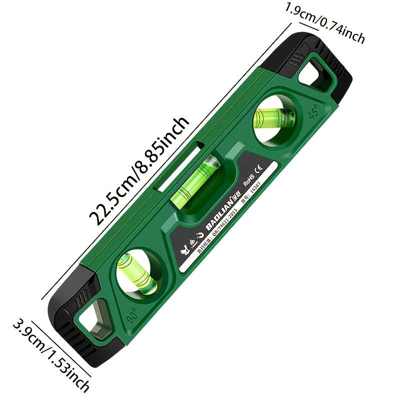 2pcs Mini Torpedo Level Magnetic Green