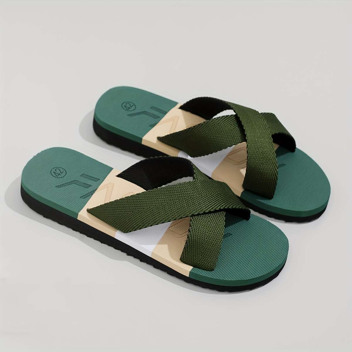 Men Slippers Summer Style Black Size Uk 7