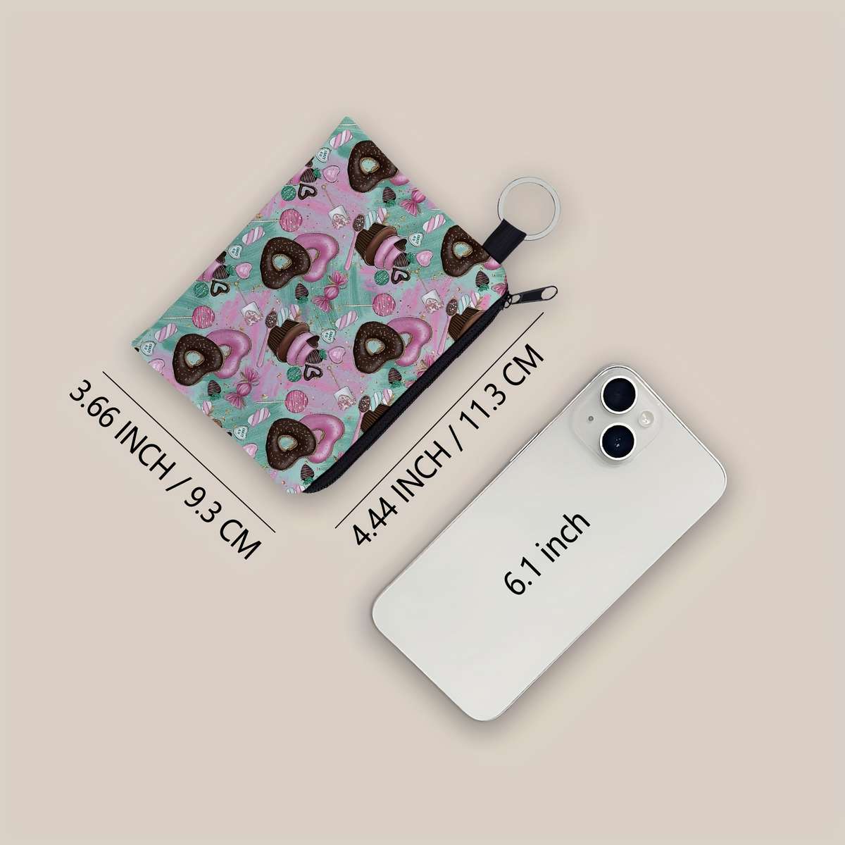 Of Adorable Dog Design Mini Wallet Zippered Small Capacity Portable Multifunctional Coin P