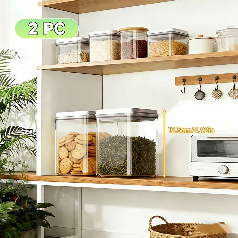 Sealed Jar Color 12.5Cm Transparent Storage Jar  Lid
