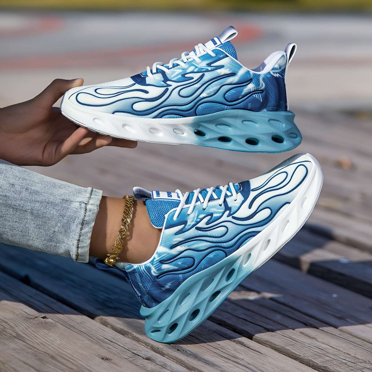 Women S Sneakers Color Deep Sky Blue Sizeuk 3