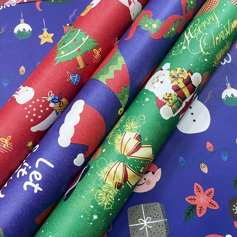 Christmas Decorations Color 10M Green Roll Paper