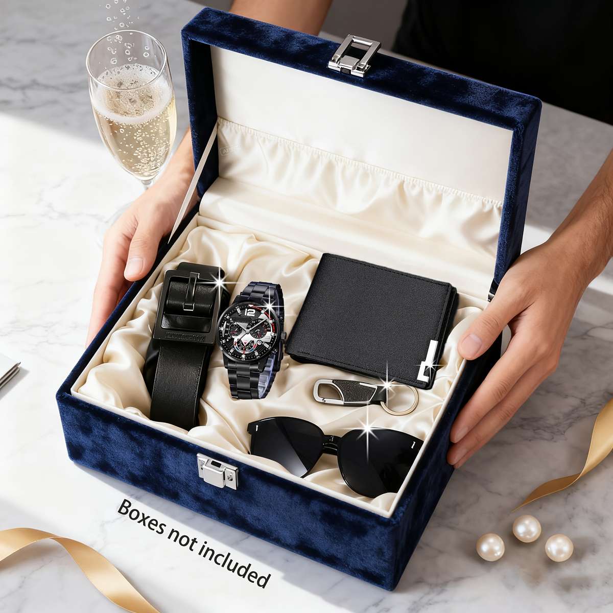 Mens Glasses Style 5Pcs Business Set