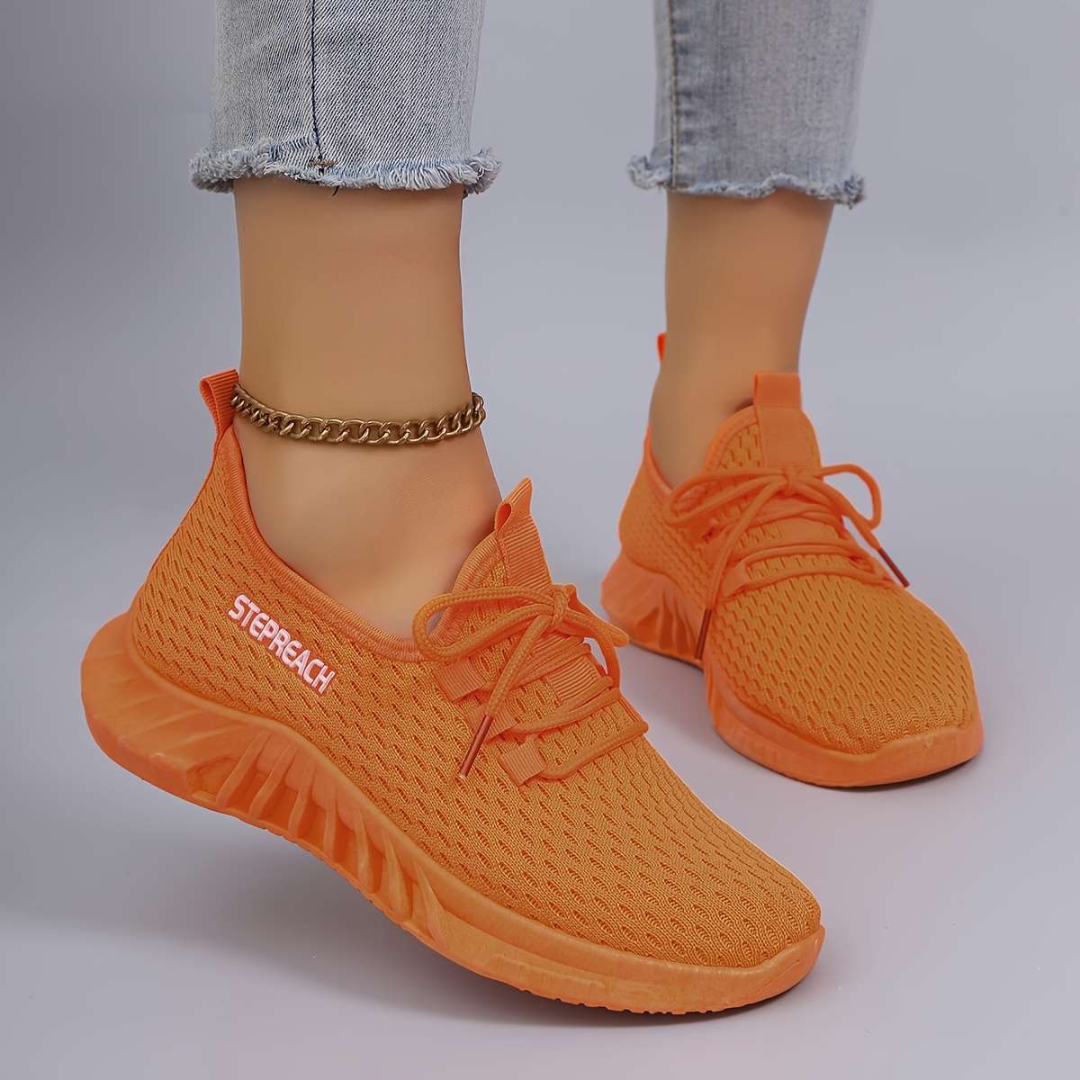 Women S Sneakers Color Orange Sizeuk 5