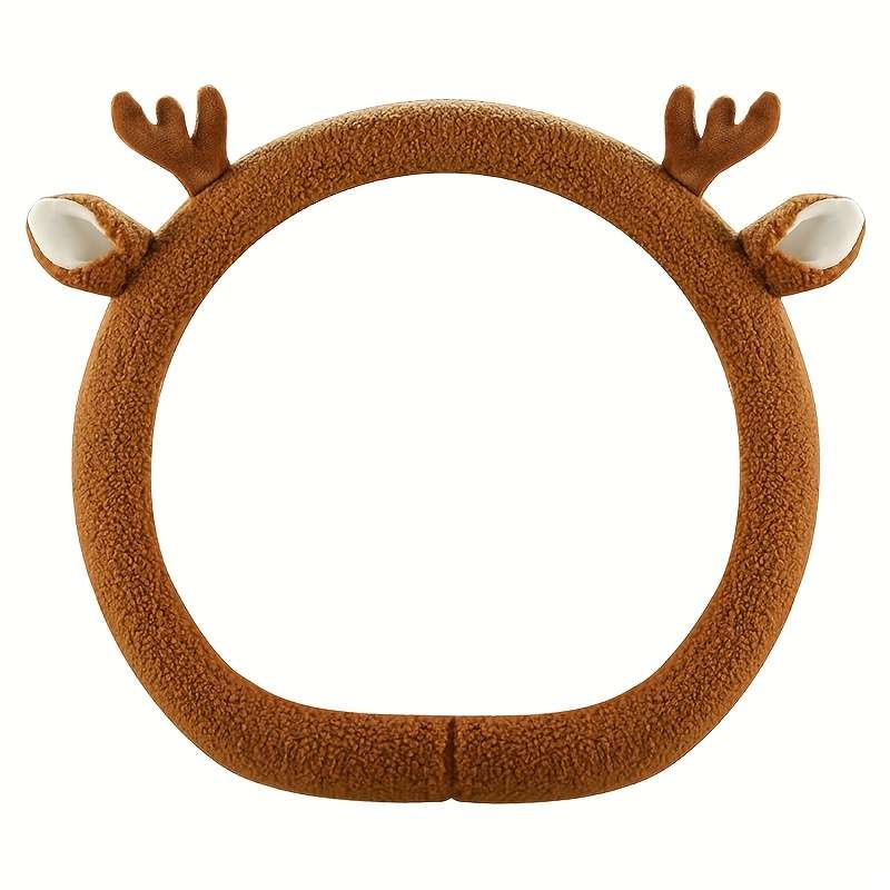 Car Steering Wheel Cover White Model D Type