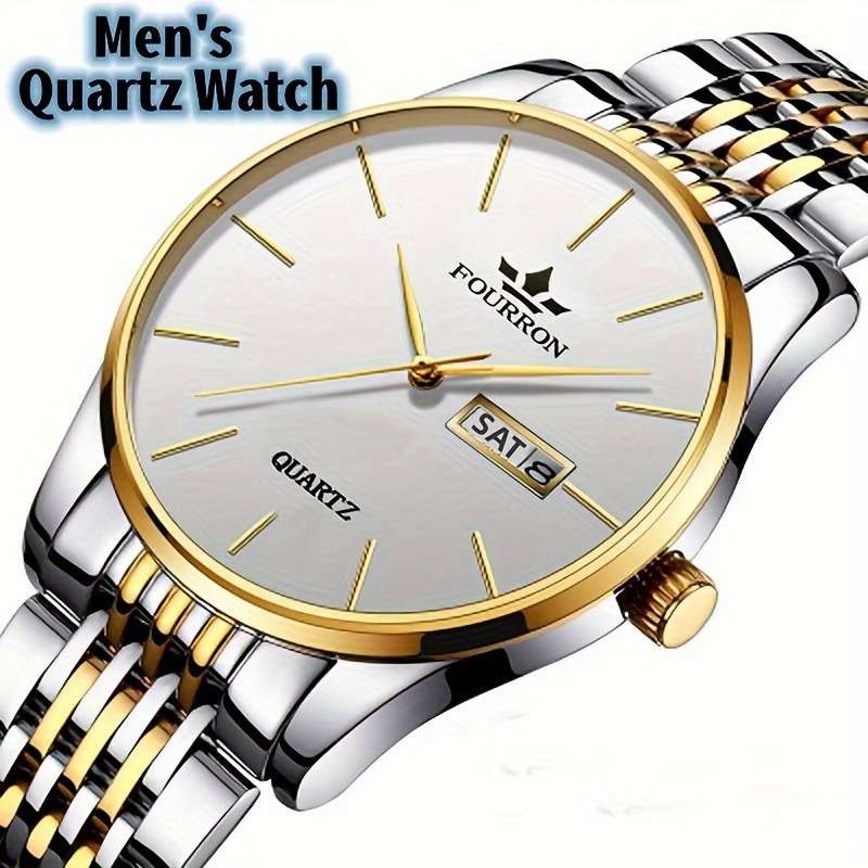 High End Luxury Stainless Fourron Men Luxury Stainless Steel Quartz