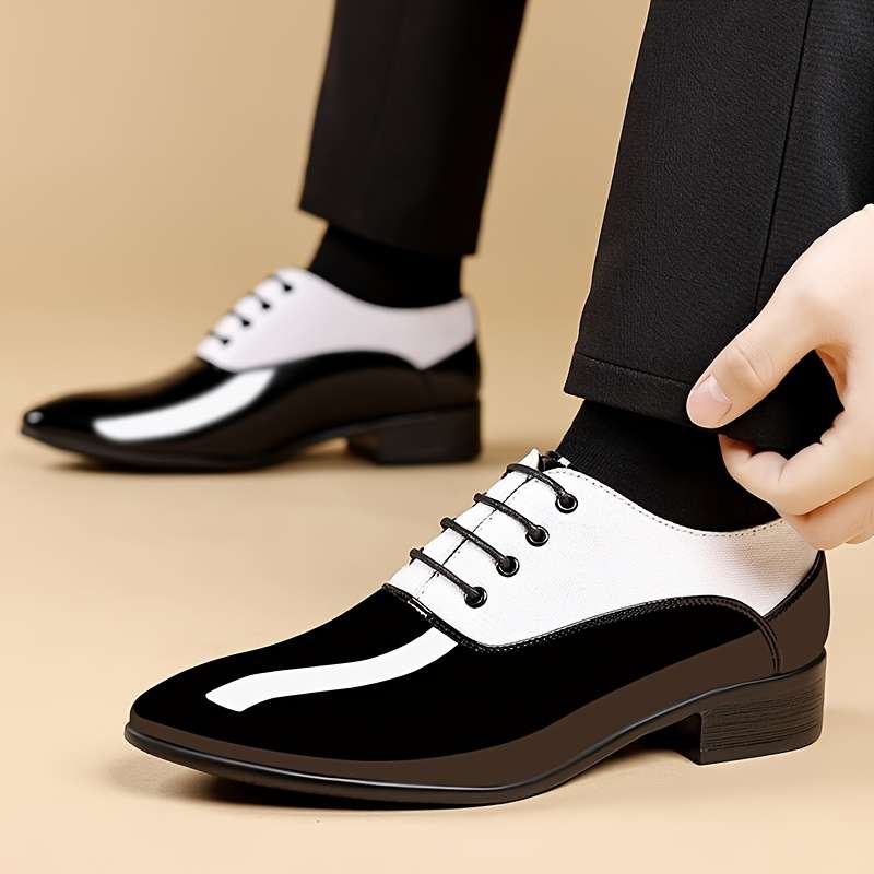 Mens Leather Shoes Color Black Sizeuk 8.5