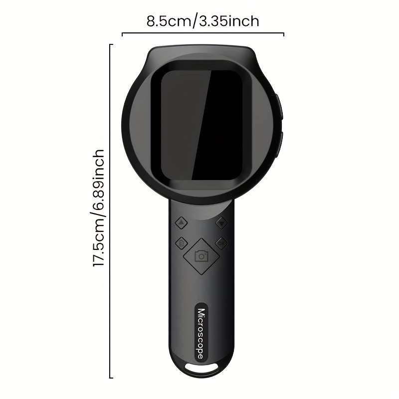 Zealtron 500X Hd Digital Microscope Magnification Portable Handheld Super Black