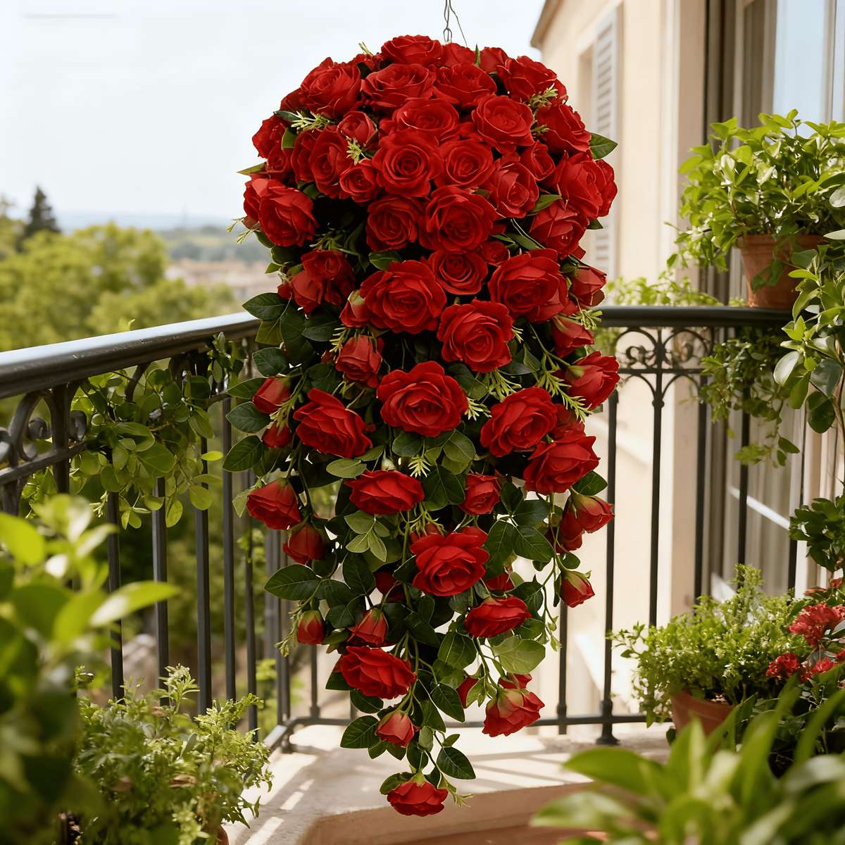 Simulated Flower Color Red Quantity2Pcs