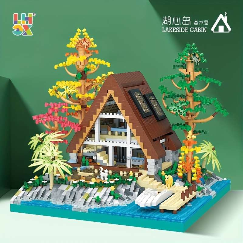 3D Building Model Puzzle Set Style Wooden House