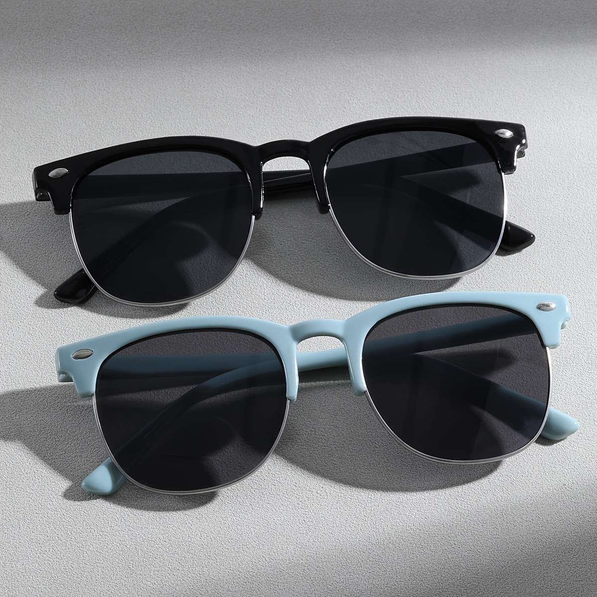 Kids Glasses 2Pcs Color Black Blue