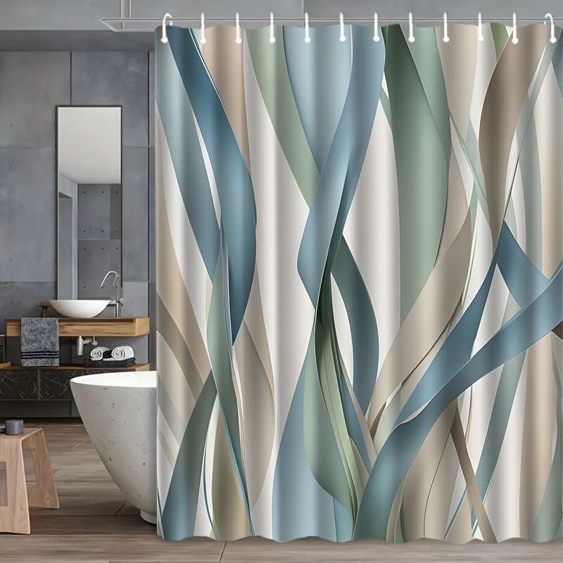Waterproof Shower Curtain Color Polychrome Size 180X180 180.01Cm*180.01Cm